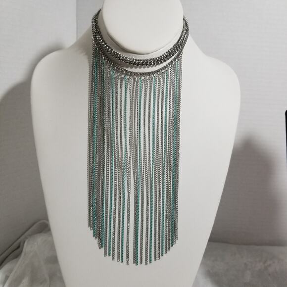 Charming Charlie multi strand waterfall necklace 1.1366 - Picture 1 of 6